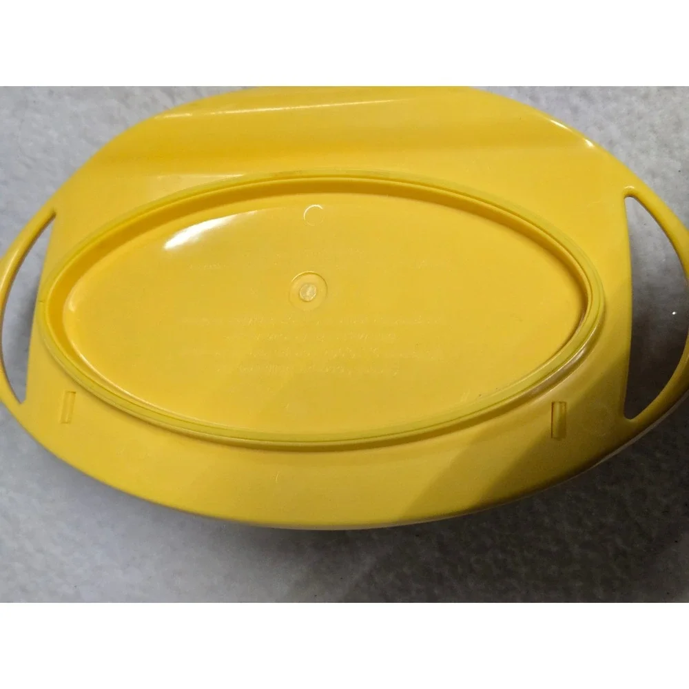 Butterie Yellow Flip Top Butter Dish w Spreader Knife 2 Stick Countertop Keeper